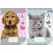 Zeszyt A5 Sweet Pets w kratkę 32 kartki 10 sztuk mix