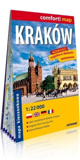 Kraków kieszonkowy laminowany plan miasta 1 : 22 000 - Opracowanie zbiorowe