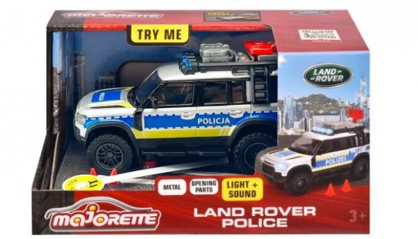 Pojazd Majorette Grand Land Rover policja 12,5 cm (213712000026)