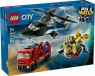 LEGO 60462 CITY Zestaw z helikopterem, wozem strażackim i łodzią podwodną