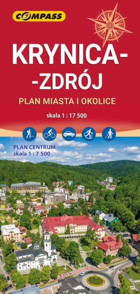 Krynica Zdrój plan miasta i okolic