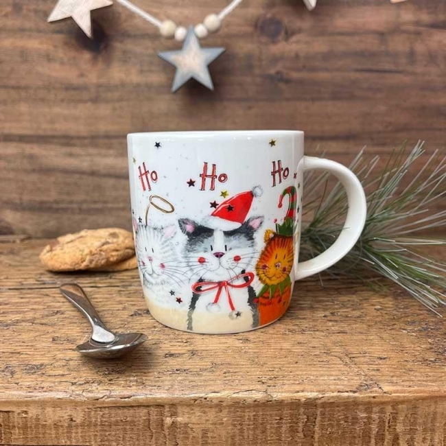 Kubek XM01 Świąteczne koty Ho ho ho! Święta
