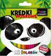 Kredki woskowe 12 kolorów Kidart