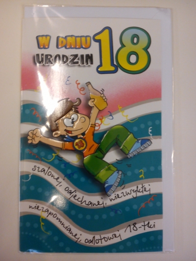 Karnet 18 -Te urodziny WB1 MIX