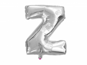 Balon Litera "Z" 45,5cm srebrny