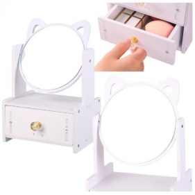 Mini toaletka lusterko do makijażu biała