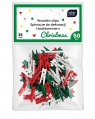 Kolorowe spinacze do dekoracji mini - Christmas, 50 szt.