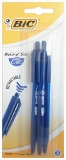 Długopis Round Stic Clic Niebieski blister 3 sztuki