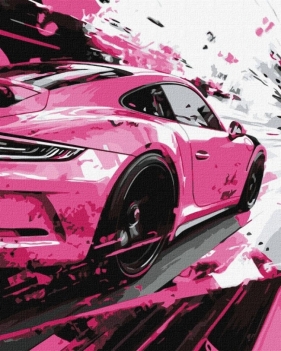 Malowanie po numerach - Różowy styl 40x50cm