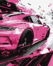 Malowanie po numerach - Różowy styl 40x50cm