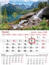 Kalendarz 2026 ścienny jednodzielny Jezioro