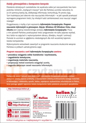 Informatyka Europejczyka. Program nauczania informatyki w gimnazjum. Edycja: Windows XP, Windows Vista, Linux Ubuntu (wydanie IV) - Jolanta Pańczyk