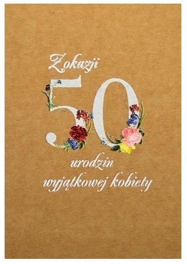 Kartka okolicznościowa eko Urodziny 50 TS51