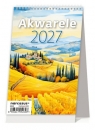 Kalendarz 2027 biurkowy miesięczny pionowy - Akwarele