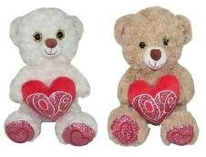 Miś z sercem 25cm MIX