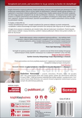 Kierownik w instytucji publicznej - Hancewicz Radosław