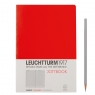 Notatnik Medium Leuchtturm1917 w kratkę czerwony 341553 341553