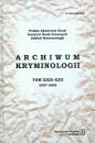Archiwum kryminologii t. XXIX-XXX 2007-2008