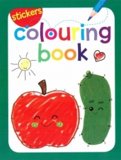 Colouring book z naklejkami. Jabłko i ogórek - Opracowanie zbiorowe