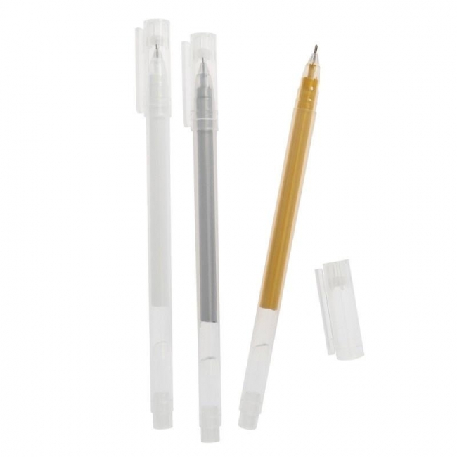 Długopis żelowy metaliczny 0,6 mm 3szt