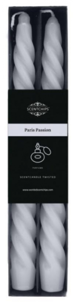 Świeca stołowa zakręcona Paris Passion 2szt