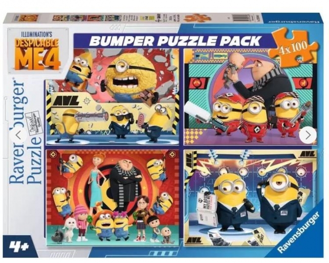 <img src='https://webimage.pl/pics/630/0/d4005555010630.jpg' style='height:440px' /> Puzzle 2D 4x100el Minionki