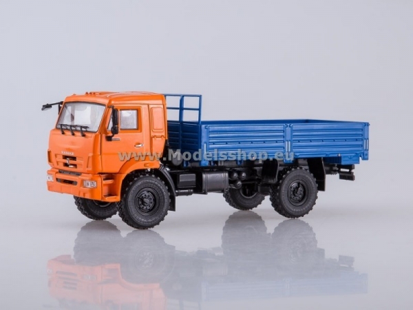 KAMAZ-43502  Flatbed Truck (orange/blue) (101630)