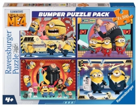 Ravensburger, Puzzle 4x100: Minionki 4 (12001063)