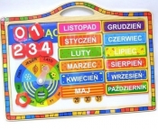 Magnetyczny kalendarz drewniany