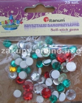 Kryształki samoprzylepne okrągłe mix 75 szt. KG84 - 282720