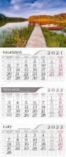 Kalendarz 2022 Trójdzielny Jesienne jezioro CRUX