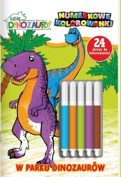 Lubię Dinozaury. Numerkowe kolorowanki. Część 4. W parku dinozaurów