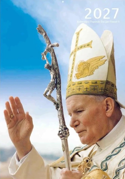 Kalendarz 2027 A4 ścienny - Papieski