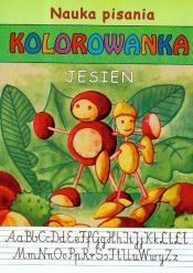 Nauka pisania. Kolorowanka Jesień