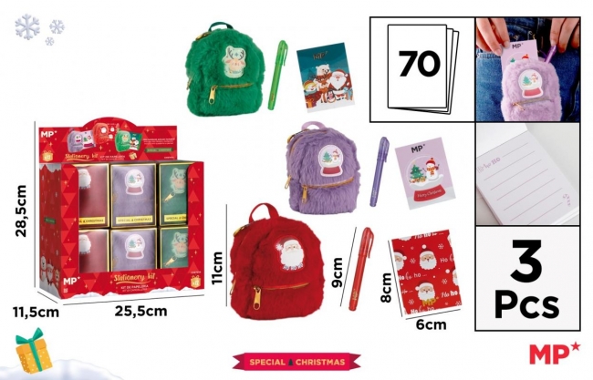 <img src='https://webimage.pl/pics/631/3/d8435721033631.jpg' style='height:440px' /> Pluszowy miniplecak BN z zestawem do pisania MIX