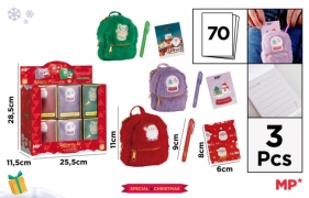 Pluszowy miniplecak BN z zestawem do pisania MIX