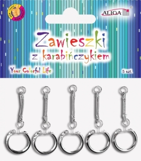 Zawieszki z karabińczykiem 6cm, 5szt