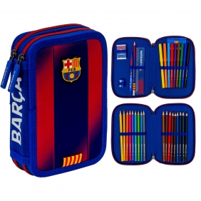Piórnik podwójny z wyposażeniem FC Barcelona Young, AC21