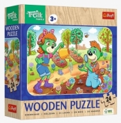 Puzzle drewniane 24 Poznaj Rodzinę Treflików TREFL