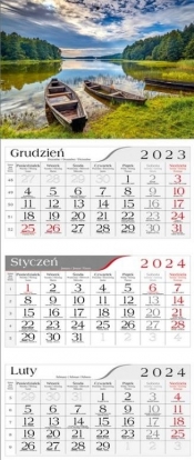 Kalendarz 2024 Trójdzielny Mazury