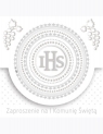 Zaproszenie kwadrat ZKW 120x120 Komunia zest. 57191 Dziecięce - Chłopiec,