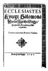Ecclesiastes REPRINT Ksiegi Salomona, króla ishraelskiego, po polsku