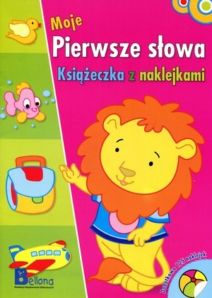 Moje pierwsze słowa. Książeczka z naklejkami. Lew