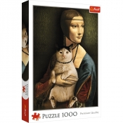 Trefl, Puzzle 1000: Dama z kotem (10663)