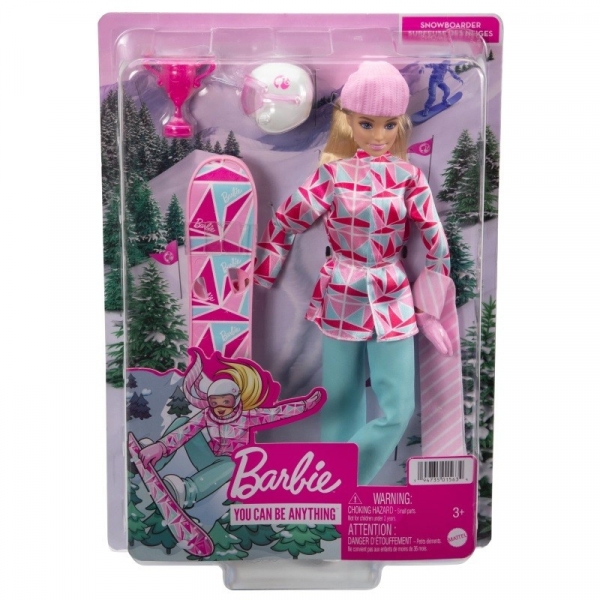 Lalka Barbie Sporty zimowe - Snowboardzistka (HCN30/HCN32) (Uszkodzone opakowanie)