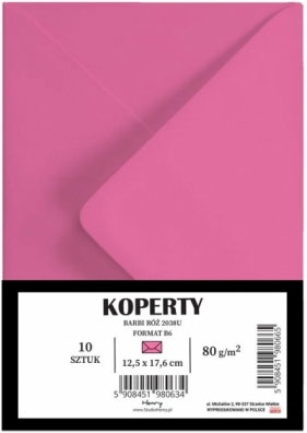 Koperty B6 Barbi róż, 10szt