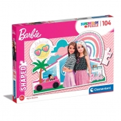 Clementoni, Puzzle 104 el. - Shape Barbie (27163)