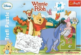 Puzzle Maxi konturowe Przygody Kubusia Puchatka 30 elementów (14163)
