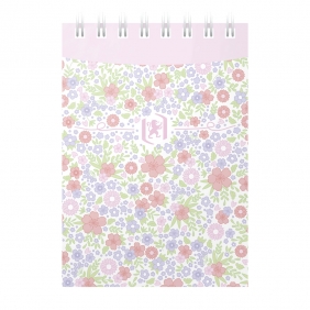 Blok notatnikowy na spirali Oxford Floral A7/70k linia, 1 szt