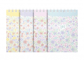 Blok notatnikowy na spirali Oxford Floral A7/70k linia, 1 szt